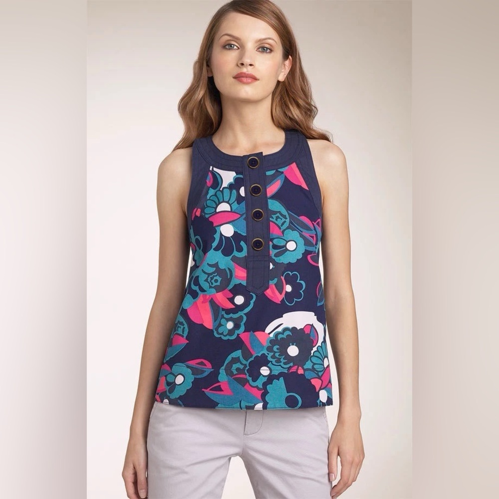 Marc by Marc Jacobs | Indigo Shangri-La Floral Print Strappy Top 0